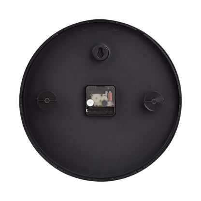 Amazon Basics Classic 12" Round Wall Clock, Easy to Read, Silent Non Ticking, Battery Operated, Black