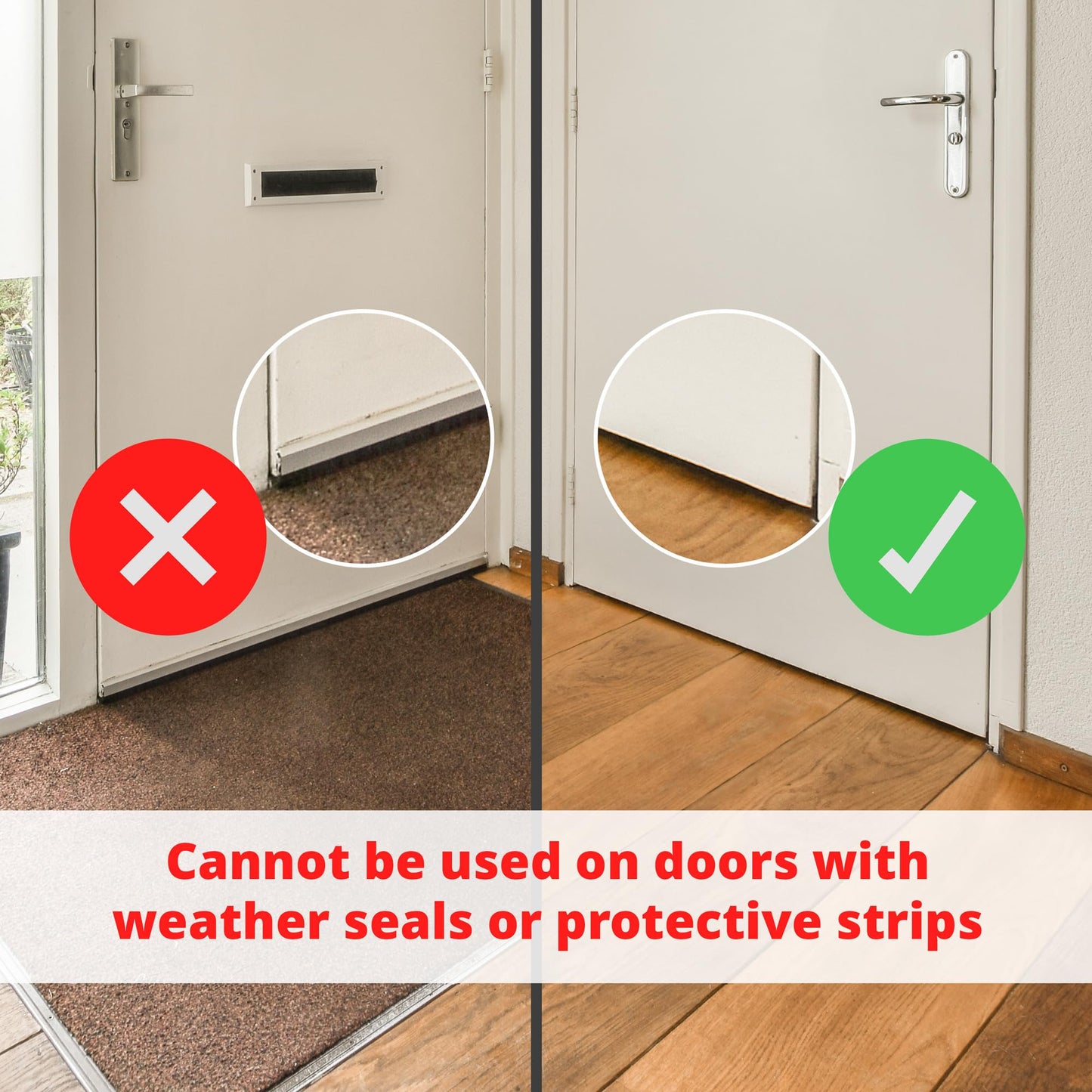 DoorJammer Portable Door Lock Brace for Home Security and Personal Protection, Red, DJ3