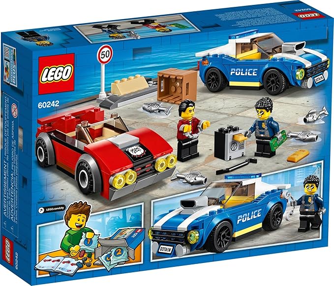 LEGO City Police Highway Arrest 60242 Police Toy Fun Building Set for Kids (185 Pieces)