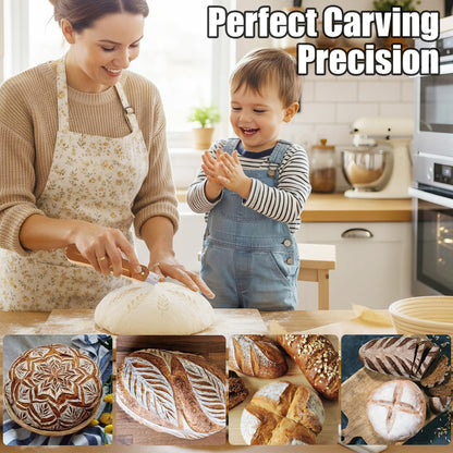 RuruPura Bread Lame Dough Scoring Tool, Upgrade Bread Scoring Tool for Sourdough Bread Baking, Sourdough Scoring Tool for Homemade With 10 Razor Blades