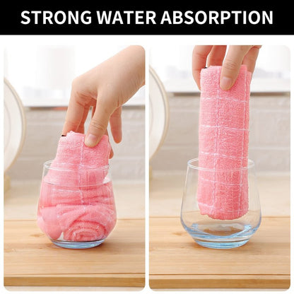 Homaxy 100% Cotton Terry Kitchen Dish Cloths, Ultra Soft and Absorbent Dish Towels for Kitchen, Suitable for Drying and Washing Dishes, 24 Pack, 12 x 12 Inches, Pink
