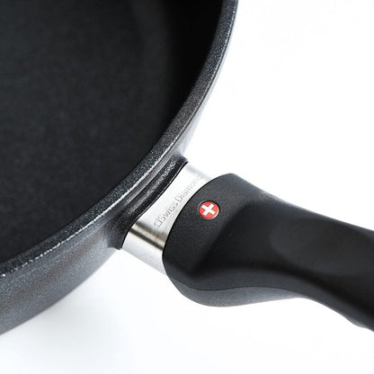 Swiss Diamond 12.5 Inch Frying Pan Nonstick Diamond Frying Pan, Aluminum Coated Skillet, Dishwasher Safe and Oven Safe Fry Pans with Stainless Steel Handle, Grey
