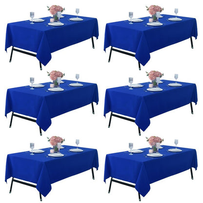 ZarzaaSik 10-Pack Round 108-inch Royal Blue Table Cloths, Solid Stain and Wrinkle Resistant Circular Tablecloth, Premium Plain Weave Polyester Fabric Table Linen Covers for Hotel, Banquet