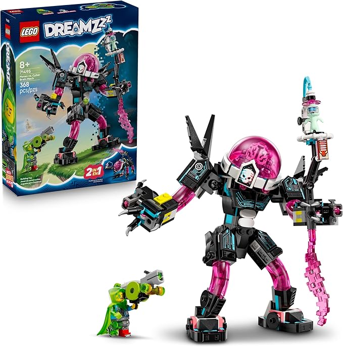 LEGO DREAMZzz Mateo vs. Cyber Brain Mech Robot Building Toy for Kids - Pretend Play Set W/Matteo &amp Dreamling Toy Figures for Boys &amp Girls Ages 8+ - 2 Ways to Build - Gift Idea for Birthdays -