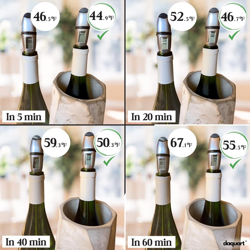 Daquart® | Concrete Wine Chiller Bucket - Keep your Drinks Cold | Wine Chillers for Bottles like a Cooler Sleeve - Designed for all Wine Bottle | Wine Cooler Bucket - Gifts for Wine Lovers