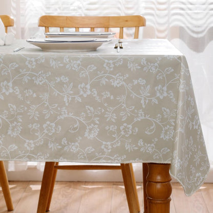 Walrus Heavy Duty Vinyl Tablecloth with Flannel Backing Waterproof Oil-Proof Plastic Table Cloth Stain-Resistant Wipeable Rectangle or Square Table Cover for Indoor and Outdoor (Circle,52x70 Inch)