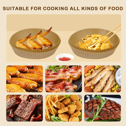 SIUDANGKA Air Fryer Liners - 125 Pcs Disposable Paper for Ninja & 4-8QT Air Fryers