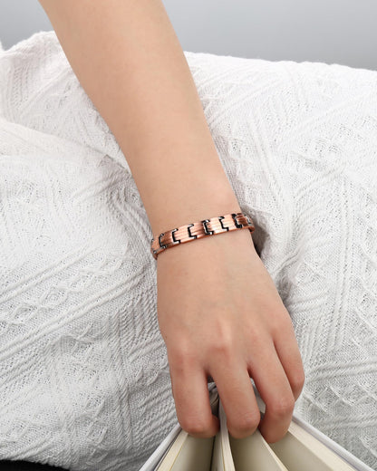 MagEnergy Copper Bracelet for Women, 99.9% Pure Copper Magnetic Bracelet, Adjustable Bracelet Jewelry Gifts (Classic Style)