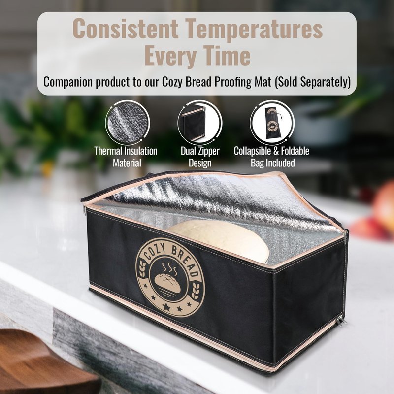 Cozy Bread® Proofing Box | Compatible with 10" x 21" Proofing Mat (Heat Mat Not Included) | USA Brand