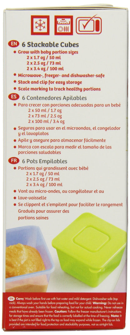 NUK Stack & Store Food Storage Cubes with Lids