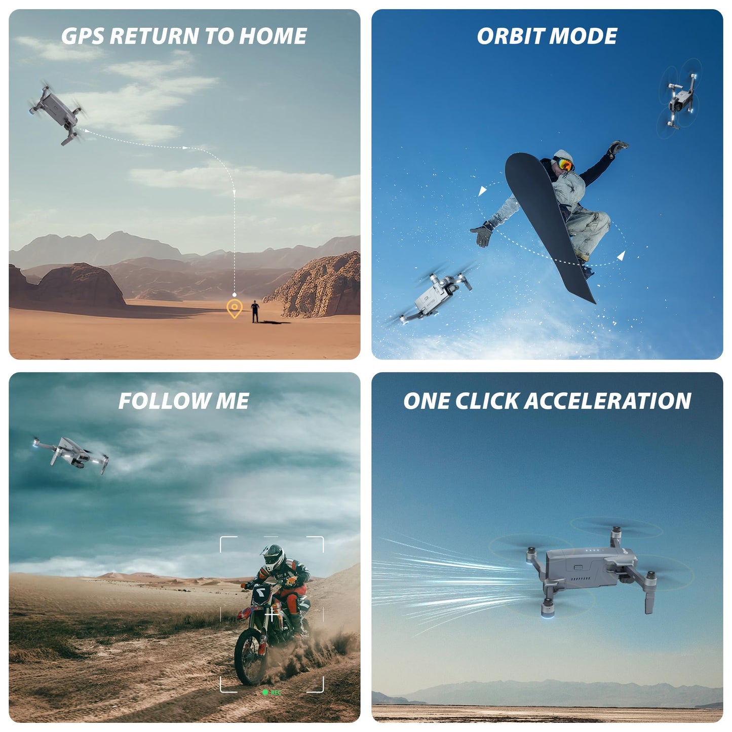 Contixo F33 Professional Drone - 4K/30FPS Camera, GPS & Optical Flow, 2-Axis Gimbal + EIS, 5.5" Touchscreen Remote, Obstacle Avoidance, 4-Mile FPV, 42-Min Flight, Hunting & Outdoor Tracking
