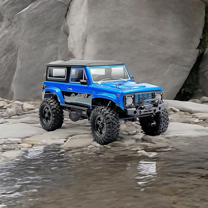 HOBBYPLUS CR-18P V3 Brushless Rushmore in Metallic Cyan - 1/18 Scale RC Truck Crawler with Off-Road RC Trucks Features Portal Axles &amp Metal Gears - Ready-to-Run (1810416-V3)
