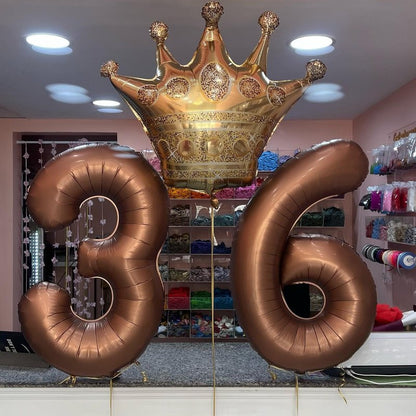 Dark Brown Number 16 Balloon 40 inch, Coffee Brown 16 Number Balloons, 16th Birthday Decorations, Chocolate 16 Year Old Girls Boys Dark Brown Party Supplies