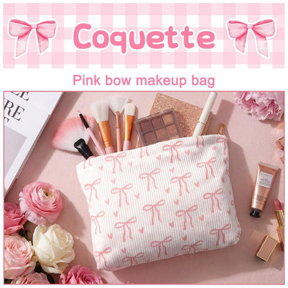 Willinglong 10 Pcs Gift Basket for Teen Girl Coquette Pink Bow Basket Stuffers for Women Coquette Bow Birthday Gift Box for Sister Daughter Friends