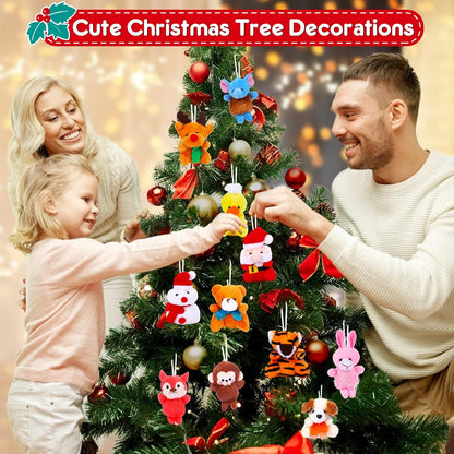 Advent Calendar 2025 - Kids' 24-Day Christmas Countdown with Mini Animal Plush Toys & Decorations