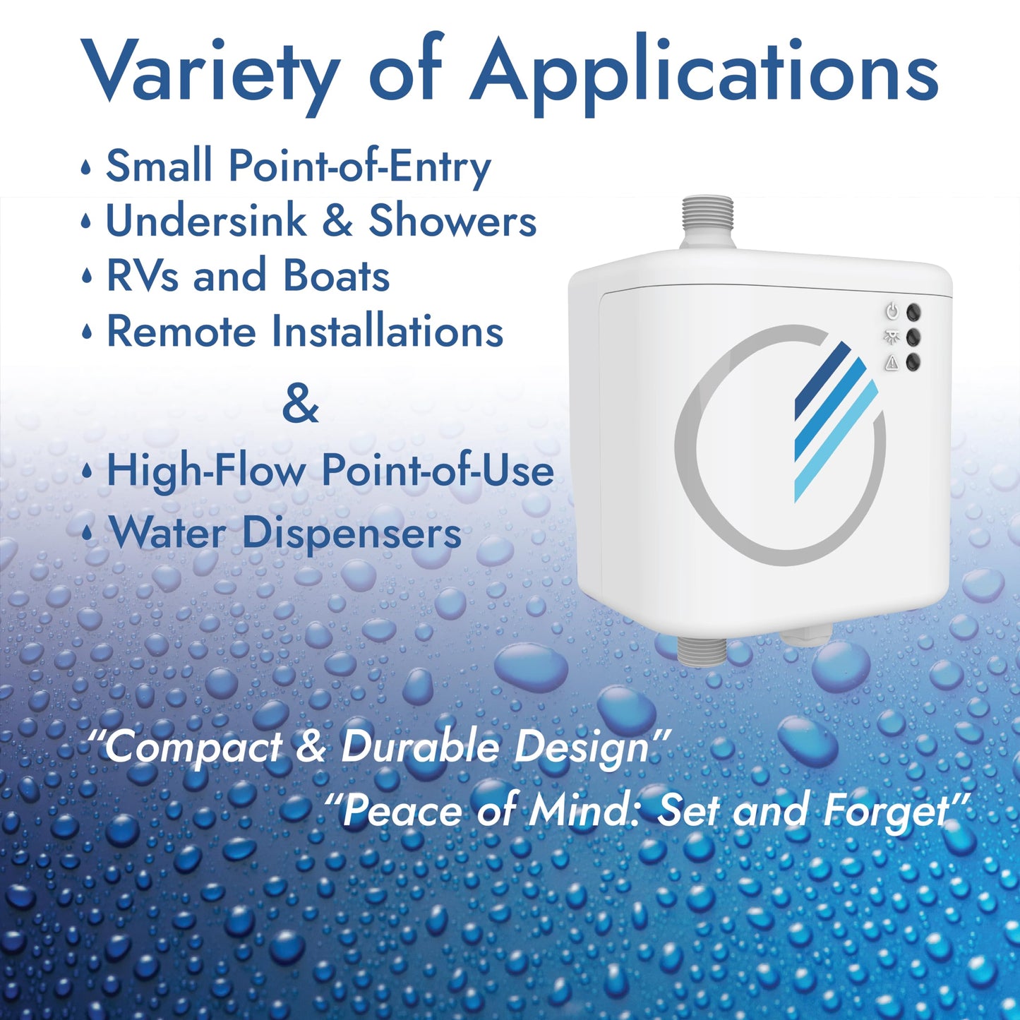 AquiSense PearlAqua Deca 30C UV-C LED Water Disinfection System (Max Flow 5 gallons per Minute)