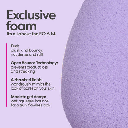 Beautyblender® | Bubble Blender Makeup Sponge | Blend Liquid Foundations, Powders and Creams | Streak Free Application | Vegan, Cruelty Free | Made in USA
