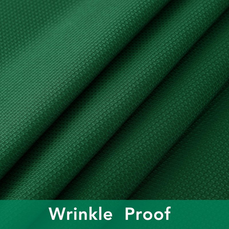 Biscaynebay Textured Fabric Christmas Square Tablecloths 54x54 Inches, Hunter Green Water Resistant Spill Proof Tablecloths for Dining, Kitchen, Wedding and Parties etc. Machine Washable