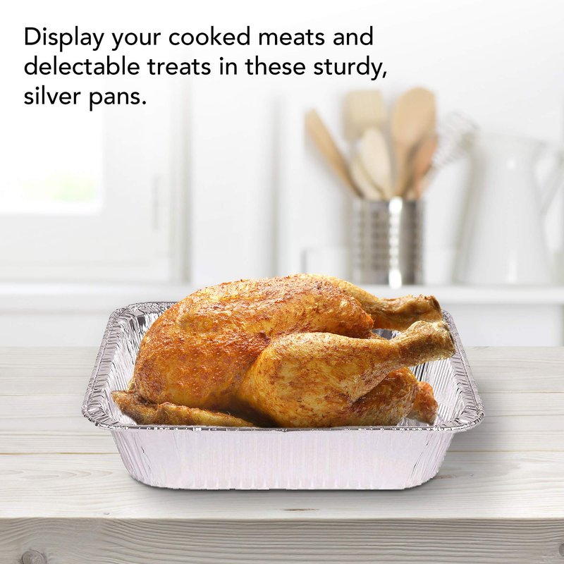 Stock Your Home 9x13 Aluminum Pans (40 Pack) - Disposable and Recyclable Foil Trays - Half Size Steam Table Deep Pans - Tin Foils for Cooking, Heating, Storing, Prepping Food