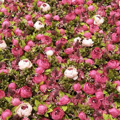 JIIPOREGJ Handmade Romantic Hydrangea Rose Peony Plant Wall Large Artificial Flower Wall Backdrop Panels,Rose Wedding Backdrop 3D Floral Wall Fabric Flower Wall for Part,One Color,2m*2m/6.56 * 6.56FT