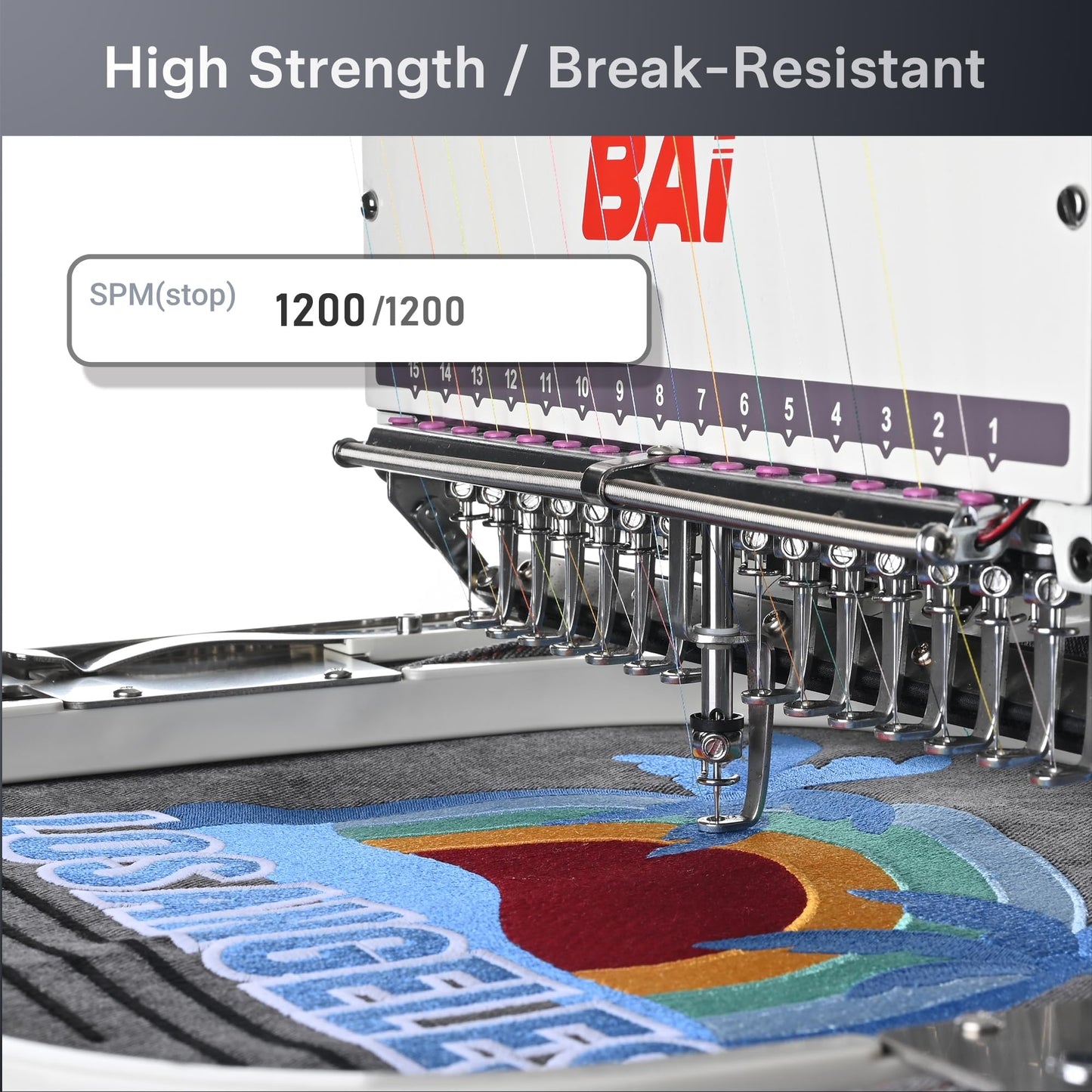 BAi Embroidery Bundle – 100 Color 40WT Thread Set (4000M) + 3D Puffy Foam 12"x16" 3MM 10PCS for Machine Embroidery