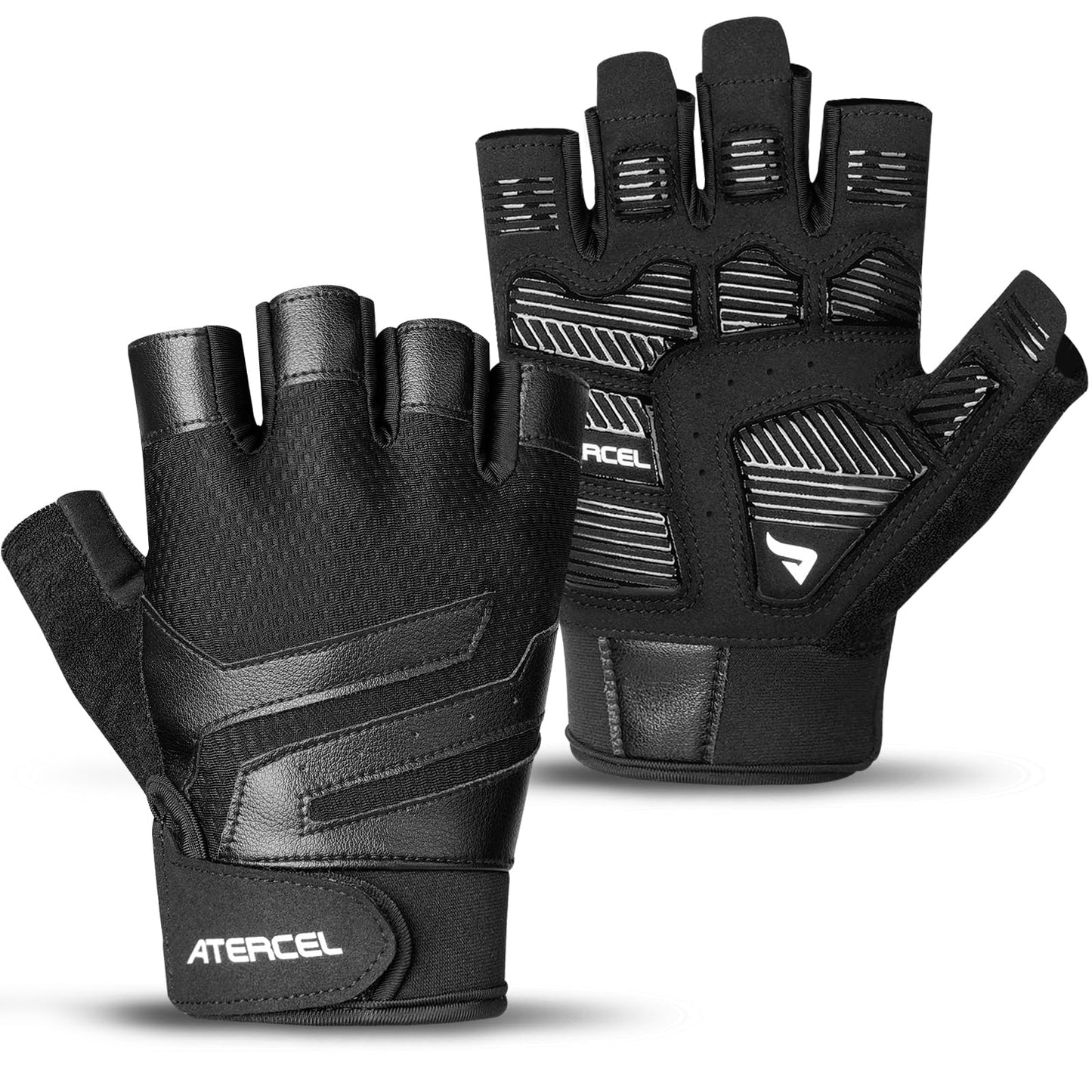 ATERCEL Gym Workout Gloves for Men and Women, Weight Lifting Gloves with Excellent Grip, Lightweight Fitness Gloves for Training, Cycling, Pull Ups, Exercise, Climbing, Rowing and Weightlifting