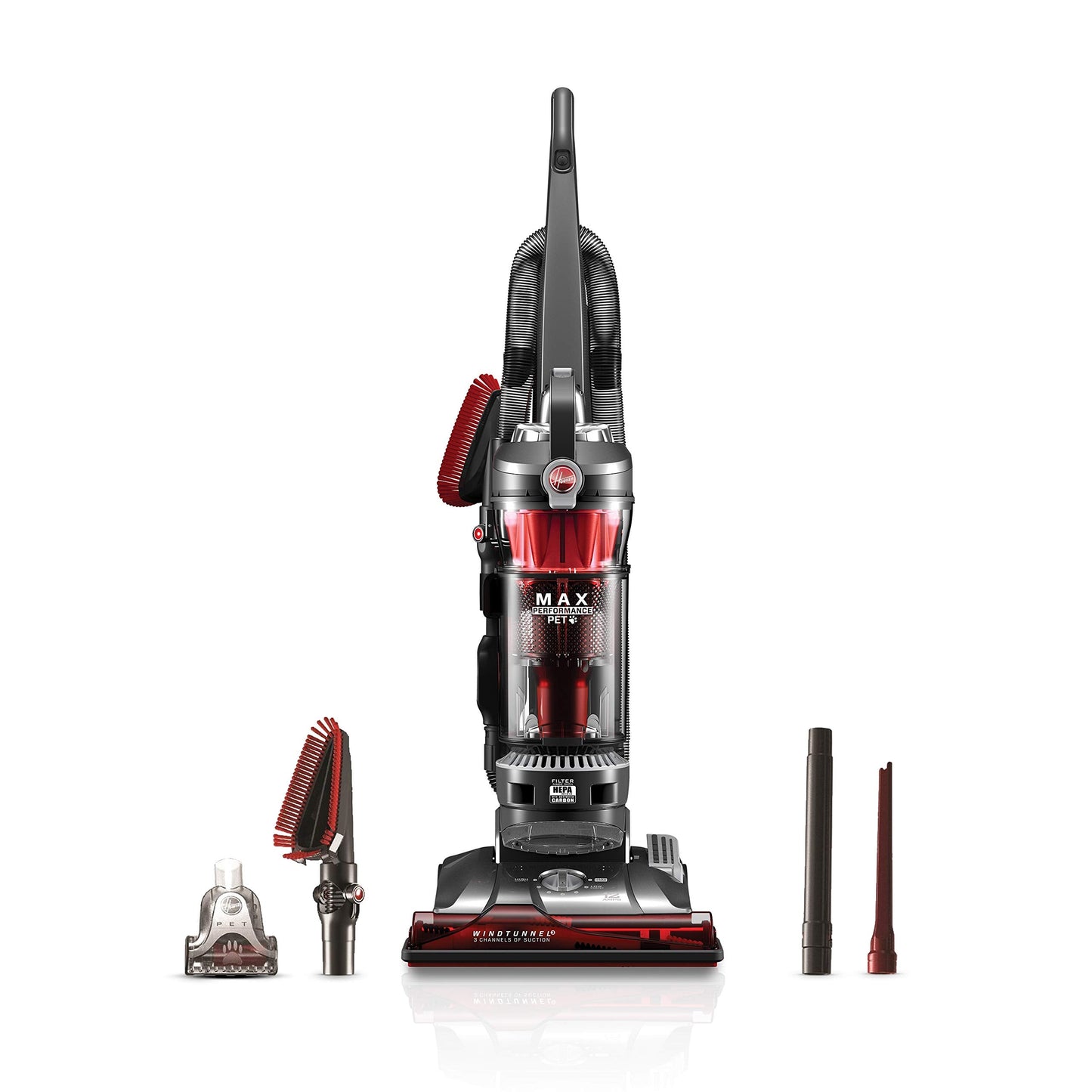Hoover WindTunnel 3 Max Performance Pet Bagless Vacuum Cleaner, Corded Upright Vac, HEPA Media Filtration, Quick Pass Brushroll, Corded Vacuum Cleaners for Home Use