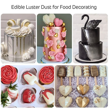 Red Edible Luster Dust 10 Grams, Food Grade Cake Luster Dust Tasteless Dessert Dusting Powders for Baking Cherrysea Food Coloring Powder for Cupcakes, Cake Pops,Fondant,Chocolate, Candy