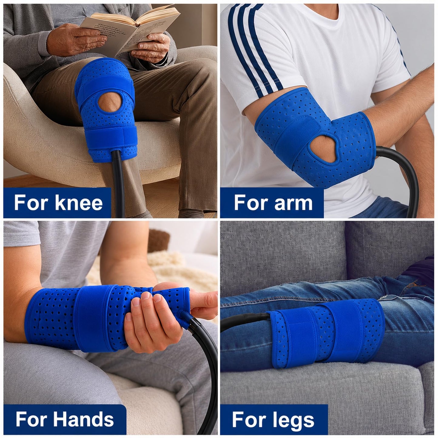 Ice Machine for Knee After Surgery,16QT Quiet Cold Therapy Machine for Knee Replacement with Auto Timer, Leak-Proof Design & Adjustable Flow,Multi-Joint Ice Pads