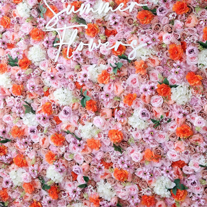 UYCVT Artificial Flower Wall Backdrop Panels,Light Pink Lavender Flowers Handmade Romantic Large Wedding Backdrop 3D Floral Wall Fabric Flower Wall for Party Bridal Wedding Bac-1m*1m/3.28 * 3.28FT