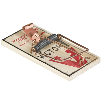 Victor M156 Metal Pedal Sustainably Sourced FSC Wood Snap Mouse Trap - 4 Wooden Traps