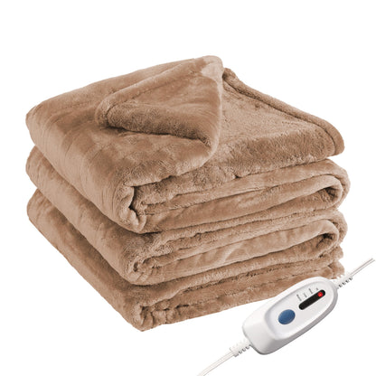 Electric Heated Blanket Full Size 72"x84", Cozy Large Oversized, 5 Heating Levels & 10 Hours Auto Off, Cozy for Bed, Sofa, & Office, Machine Washable, Purple