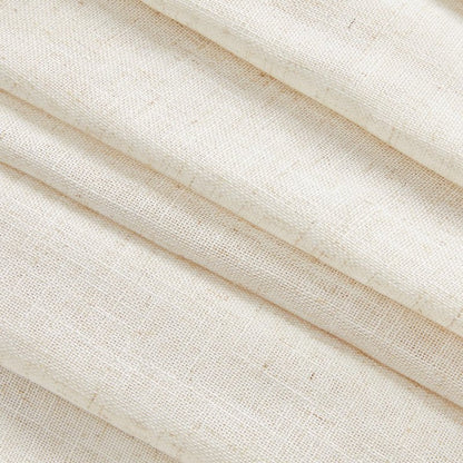 MYSKY HOME Linen Curtains for Sliding Glass Door, Back Tab Semi Sheer Curtain Panels Extra Long Floor Length Drapes Linen Texture Soft Touch Country Curtains, 50x102 Inch, Linen, Set of 2