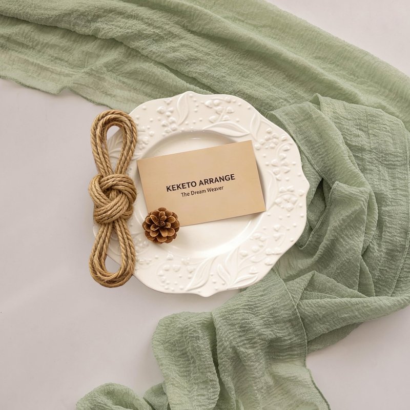 Keketoarrange 10pcs Sage Green Spring Easter Cheesecloth Table Runner 120 Inch 10 FT Rustic Boho Cheese Cloth Runner for Wedding Baby Shower Bridal Shower Sheer Gauze Centerpiece Home Decorations