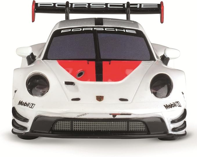 Carrera Hybrid Racing Car Porsche 911 GT3 R White Lightning 1:50 Scale Front and Rear Lights USB-C Rechargeable RC Additional Vehicle