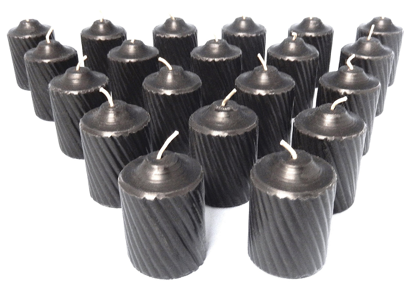 General Wax 15 Hour Scented Votive Candles 20 Candles Per Box with Texured Finish (Night Black Magic Scent)