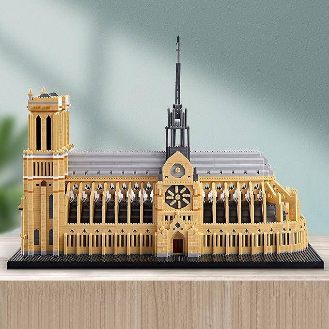 Big Architecture Model Kits Notre Dame Micro Blocks 7380 Pieces Paris Building Kit | Impressive Detail |Challenging Build | Lower Price Sturdy Structure|Gift for Adults 14+