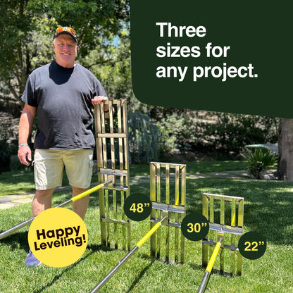 Rocklin™ Lawn Leveling Rake |Stainless Steel Surface Leveling Tool | Level Soil or Dirt Ground Surfaces Easily | 48” x 10” Ground Plate | 78” Extra Long Handle