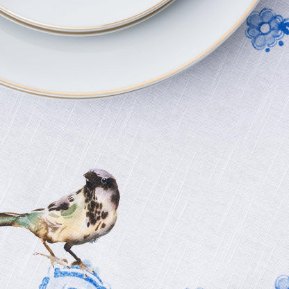 Maison d' Hermine Table Cloth Round Table 100% Cotton 63 Round Inches Tablecloth Reusable Decorative for Dining Kitchen Room Farmhouse Home Gifts for Mothers Day Spring Summer - Amsterdam Canals