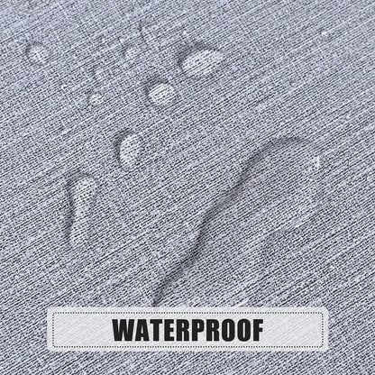 sancua 100% Waterproof Round PVC Tablecloth - 54 Inch - Oil Proof Spill Proof Vinyl Table Cloth, Wipe Clean Table Cover for Dining Tables, Buffet Parties and Camping, Grey