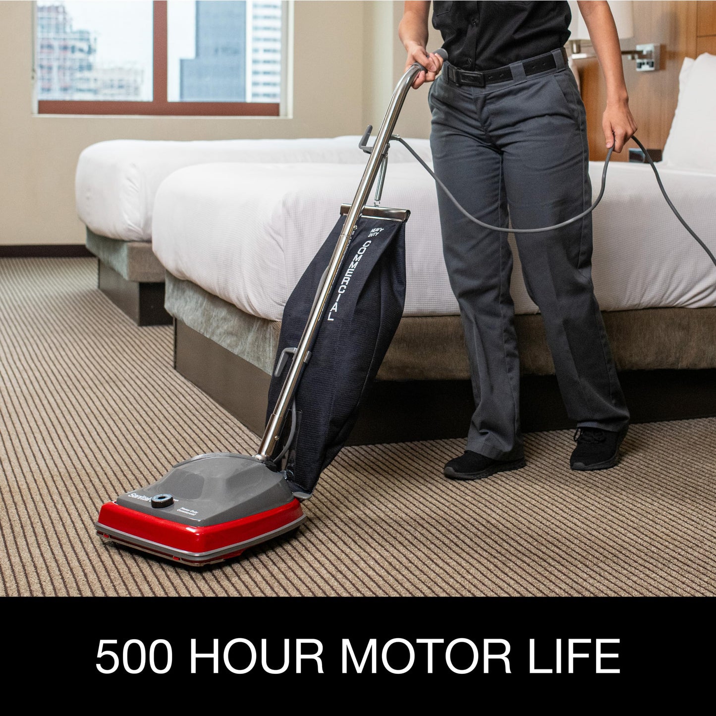 Sanitaire SC679K Tradition Upright Commercial Bagged Vacuum, Red