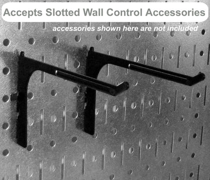 Wall Control Pegboard Rack Home & Garage Tool Storage & Organization White Metal Pegboard Pack - Two 32-Inch x 16-Inch White Steel Peg Board Panels