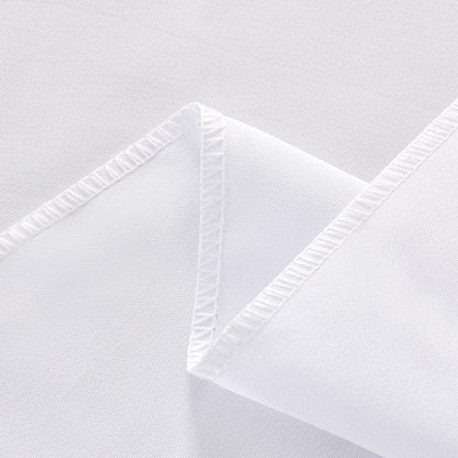 ZarzaaSik 6-Pack 90x132 inch White Table Cloths, Solid Stain and Wrinkle Resistant Oblong Tablecloth, Premium Plain Weave Polyester Fabric Rectangle Table Linen Covers for Hotel, Wedding