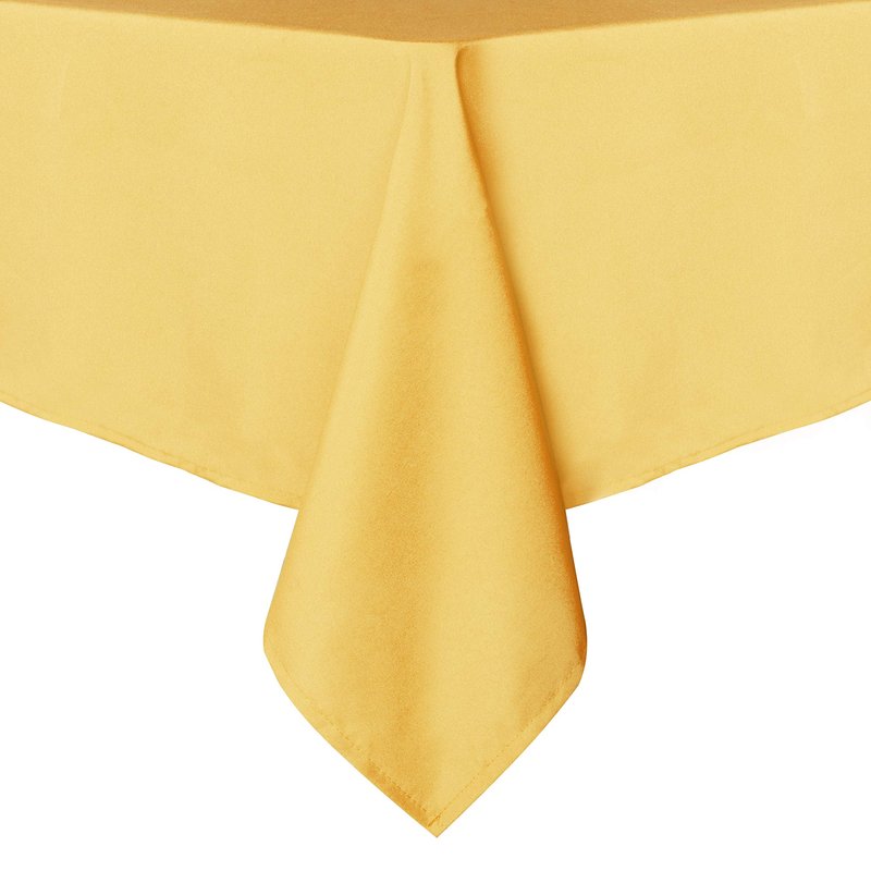 sancua Square Tablecloth - 70 x 70 Inch - Stain and Wrinkle Resistant Washable Polyester Table Cloth, Decorative Fabric Table Cover for Dining Tables, Buffet Parties and Camping, Yellow