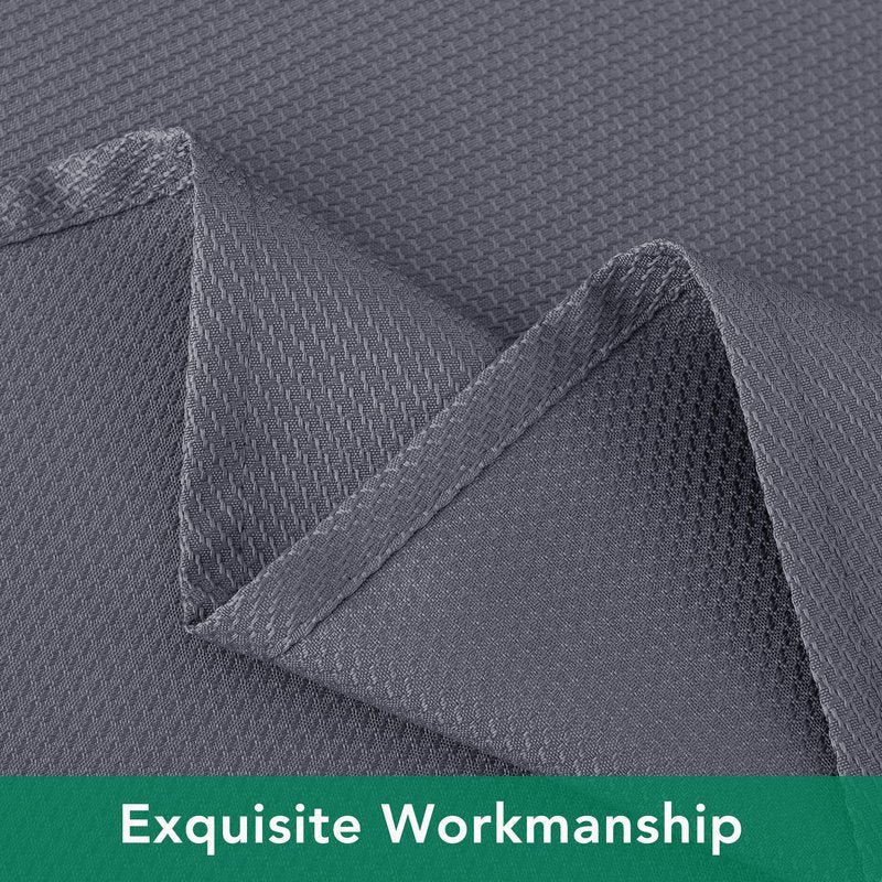 Biscaynebay Textured Fabric Round Tablecloths 70", Dark Grey Water Resistant Washable Table Cloth Circle Folding Table Covers for Dining, Kitchen, Wedding, Parties etc
