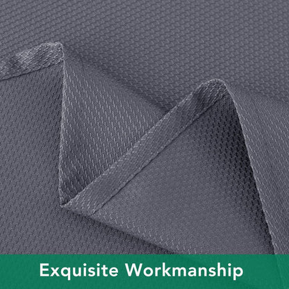 Biscaynebay Textured Fabric Tablecloths 60x84 Inches Rectangular, Dark Grey Water Resistant Tablecloths for Dining, Kitchen, Wedding and Parties etc. Machine Washable