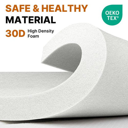 GAIALOOP 4 INCH Extra Thick Memory Foam Camping Mattress, 30D Foam Camp Pad for Car Tent Cot, Roll Up Mattress for Guests Sleepovers RV Truck Camper[Cot:72 * 24 * 4"]
