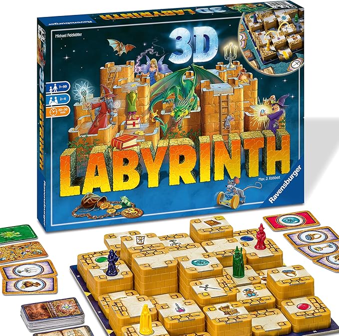 Ravensburger 3D Labyrinth Family Board Game for Kids &amp Adults Age 7 &amp Up - So Easy to Learn &amp Play with Great Replay Value Amazon Exclusive (26113)