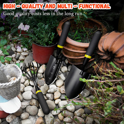 KEMAIER Heavy Duty Stainless Steel Garden Tool Set - Thoughtfully Crafted for Outdoor Patio Use, Perfect for Both Men and Women. Includes Gardening Trowel, Transplanting Shovel, and Hand Cultivators
