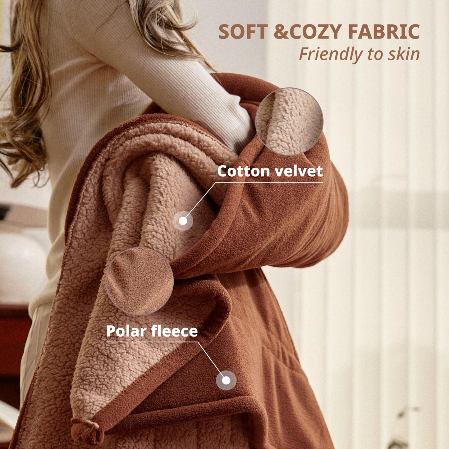 Heated Blanket-Electric Blanket,50"x60" Soft Heated Throw Blanket with 5 Heating Levels & 3 Hours auto-Off,Over-Heat Protection Fast-Heating,Machine Washable（Purple）